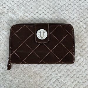 Vera Bradley Chocolate Brown Quilted Wallet